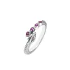 Bagues de cluster Dragon Sparkling Bague Cristal Rouge Femmes 925 Bijoux en argent sterling Pave Stone pour