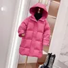 Piumino 2-12Y Russo Bambini Capispalla per bambini Abbigliamento invernale Ragazze adolescenti Parka imbottito in cotone Cappotti Addensare giacche lunghe calde Q35