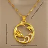 Pendant Necklaces Exquisite And Fashionable Round Mother-child Dolphin Zircon Necklace For Ladies Birthday Gift Christmas Friends
