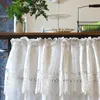 Rideau court en dentelle de coton blanc, pour porte de cuisine, Style demi-campagne, tissu fin ajouré, décorations pour la maison