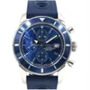 Nouvelle montre à quartz SuperOcean Heritage Chrono 46 mm A13320 Cadran bleu et bracelet en caoutchouc Montres de sport pour hommes 246E