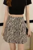 Skirts 2024 Spring Sexy Short Skirt Female Zebra Pattern High Waist Slim Early A-line