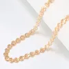 Naszyjniki wiszącej 6 mm Naszyjnik łańcucha morskiej dla kobiet dziewczęta 585 Rose Gold Color Choker 20 cali 24 cali biżuteria vintage HCN52A