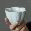 Tasses à thé en céramique, ensemble de maître Magnolia en Relief, grand bol unique de Style chinois