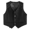 Kids Jongens Gentleman Vest voor Formeel Pak Bruiloft Pageant Vest Childrens Catwalk Host Prestaties Mode 240130