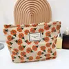 Cosmetic Bags 2024 Corduroy Bag Retro Floral Women Toiletries Organizer Zipper Makeup Purse Travel Cosmetics Storage Clutch