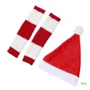 Berretti L5YC Natale Y2K Polsini per stivali Copri caldo cappello da Babbo Natale Costume per ragazza Cosplay