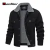 Magcomsen Men's Corduroy Jackets Vintage Sherpa Fleece Windbraer Thick Warm Winter Coats Multi-Pockets Casual Denim Jacket 240129