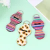 Keychains 5st Portable Key Ring Fashion Chain Holder Clip-On Sleeve Lipstick Rings (Bivers Color)