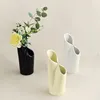 Vasi stile crema francese Instagram vaso in ceramica a doppia bocca simulazione avanzata decorazione artistica floreale