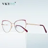 Solglasögon Vicky modedesign Läsglasögon Kvinnor Pink Optical Frame Anpassad recept Anti-Blue Light Computer Gereglasses 3105