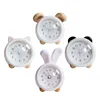 Horloges de table Piggy Bank Night Light Cadeau de vacances Creative Décoration de bureau Horloge pour animaux de compagnie Animal mignon pour étagère de chevet Maison Chambre Enfants