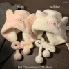 Bérets épaissi chapeau en peluche décontracté coupe-vent résistant au froid Protection des oreilles hiver chaud mignon cochon bonnets femmes filles