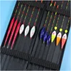 12st/Lot Fishing Floats inklusive Box Set Bobbers Carp Buoyancy Mix Size Composite Nano Plastic Floaters With ABS Plast Box 240125