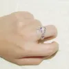 Cluster Rings Factory Store 925 Sterling Silver Inlay Zircon For Women Fashion Girls Size 5 6 7 8