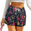 Shorts pour femmes Ditsy Floral Femmes Rose Fleurs Imprimer Mode coréenne Personnalisé Taille Haute Taille Courte Pantalon Court Night Club Bottoms