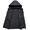 STG 2023 Mannen Mouwloze Donsvesten Effen Vest Met Capuchon Jassen Mode Mannelijke Winter Casual Zakken Vest Winddicht Jas 240125