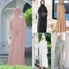 Etnische kleding Eid Ramadan Abaya Vrouwen Borduren Moslim Hijab Maxi Jurken Turkije Kaftan Party Dubai Islamitische Arabische Gown Femme Jalabiya