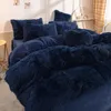 Bettwäsche-Sets High-End-Luxus Nerz Samt Bettbezug verdickt warme Lammwolle Plüsch Quilt 1 Stück Winter Mädchen Bett Dekor