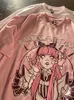 T-shirt gothique Pastel pour femmes et filles, vêtements féeriques Harajuku, rose, Anime graphique gothique, livraison directe, 240130