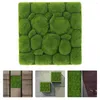 Decorative Flowers 2 Pcs Simulated Moss Decoration Micro Landscape Mini Garden Artificial Plants Mat Pad For Landscaping Wall Decors Grass