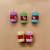 Breloques 10 pièces Kawaii Mini boule de laine à tricoter Anime mignon résine boucle d'oreille porte-clés Bracelet pendentif résultats bricolage pour la fabrication de bijoux