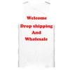 3D -tryck DIY Anpassad design Fashion Men tank top fitness undertröja kvinnors sexiga väst släpp grossister för droppe avsändare 240202