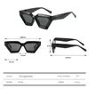 Sonnenbrille Retro Cat Eye Frauen Polygon Gradient Shades UV400 Mode Einzigartige Männer Sonnenbrille Trendige Outdoor-Brille