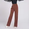 Stage Wear High Waist Design Trousers Female Latin Dance Dress For Women Samba Ballroom Dancewear Costumes NY73 2024