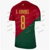 2024 Euro Cup Portugal Maillots de football de l'équipe nationale B.Fernandes BRUNO FERNANDES FELIX RONALDO Bernardo Diogo J. JOAO CANCELO Kits de chemise de football