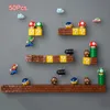 Super ma bros diy cena de geladeira 3d ímãs decoração de geladeira bala cogumelo tartaruga adesivo de parede conjunto casa coleção presente 240131