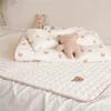 Korean Bear Bunny Embroidered Baby Diaper Changing Pad Washable Waterproof Children Mattress 240129