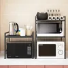 Küchenaufbewahrung SH 2024 Jahr AOLIVIYA Mehrschicht-Arbeitsplatte Multifunktions-Ofengestell Reiskocher einziehbare Mikrowelle
