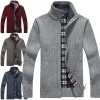 New Cardigan Mens Cardigans Knitwear Zipper Sweaters Warm Fleece Hoodie sweatshirt Casual Hoodies For Autumn Winter