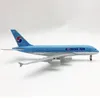 20cm Alloy Metal KOREA KOREAN AIR AIRBUS 380 A380 Airways Airplane Model Diecast Air Plane Model Aircraft w Wheels Toys 240119