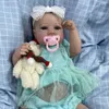 50CM Reborn LouLou Awake Full Vinyl Body Girl Washable born Baby Doll 3D Skin Tone Visible Veins For Kids Gift 240119