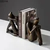 Abstract Karakter Meisje Standbeeld Decoratieve Boekensteunen Bibliotheek Boekenkast Boekenplank Bureau Decoratie Hars Figuren Sculptuur 240123