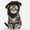 Costumes de chat cheveux humains bouclés, chapeau décoratif pour animaux de compagnie, casquette d'halloween, couvre-chef Adorable pour chiot