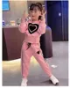 Girls Clothing Sets Kids Casual Sweatshirtpant 2pcs Suit Spring Autumn Tracksuit Children's Thicken Printing Sportswear 240118