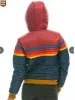 Hbt-kvinnor Rainbow LGBTQ Rand Zipper Hooded Jackets Cotton-Padded Clothes Korean version Vintage Slim Outerwear Oversize XS-3XL