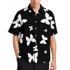 Casual overhemden voor heren Kleding Leuke vlinder Hawaiiaans shirt met korte mouwen Wilde bloemenprint Vakantieblouses Aangepaste overmaatse kleding