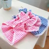 Dog Apparel Classic Pink Summer Fancy Dresses For Chihuahua Medium Puppy Lattice Vest Skirt Baby Blouse Breathable Sphinx Clothes Overall