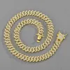 12 mm breite Hip-Hop-Halskette mit All-Water-Diamanten, kubanische Gliederkette aus Eis, geeignet für Männer und Frauen 240210