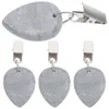 Table Cloth 4 Pcs Tablecloths Compact Clips Pendant Stainless Steel Reusable Weight White Dining Room Decor