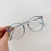 Solglasögon ramar runda formglasögon för män vintage blått ljus som blockerar kvinnligt tr90 material datorglas