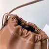 Ny designer hinkväska Petal Style Stitching Calf Leather Handväska Smidig minimalistisk modete påse Crossbody Bag Högkvalitativ handväska