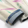 Jeans da uomo Uomo Foro distrutto Denim Slim Pantalones Hombre Design motociclistico Avanzato Confortevole Biker di alta qualità Maschio Strappato