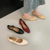 Dress Shoes Bailamos Spring Women Flat Fashion Round Toe Shallow Ladies Mary Jane Low Heels Pumps Ballet Mujer