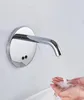 Rubinetti per lavandino del bagno MTTUZK Rubinetto con sensore automatico in ottone a parete per lavabo Rubinetti singoli rotondi freddi a infrarossi senza contatto