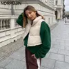 Vest Women Fashion Crop Waistcoat Chic Lady Fall Winter Warm Jackets Casual Woman High Neck Sleeveless Puffer Jacket Vests 240124